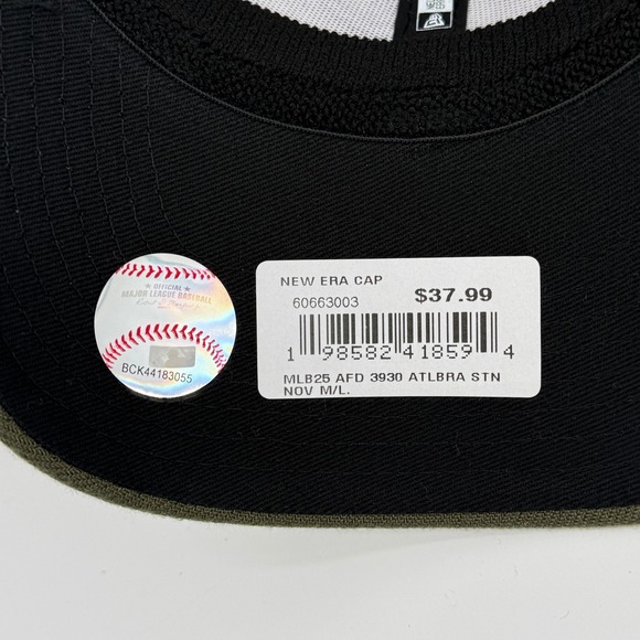 Atlanta‎ Braves MLB Hat Khaki Armed Forces Day 2025 39THIRTY Stretch Fit Cap NEW - Picture 10 of 14